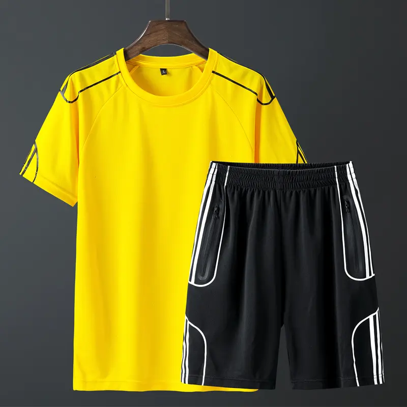 Short Sleeved Sportswear Shorts Suit