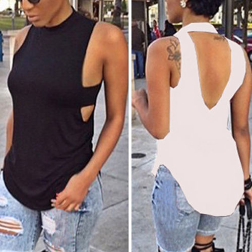 Sexy Hollow Halter Halter Vest
