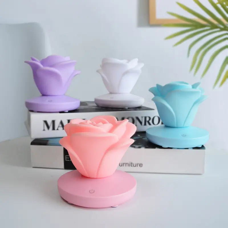 4 Colors Romantic Rose-shape Three Lighting Level