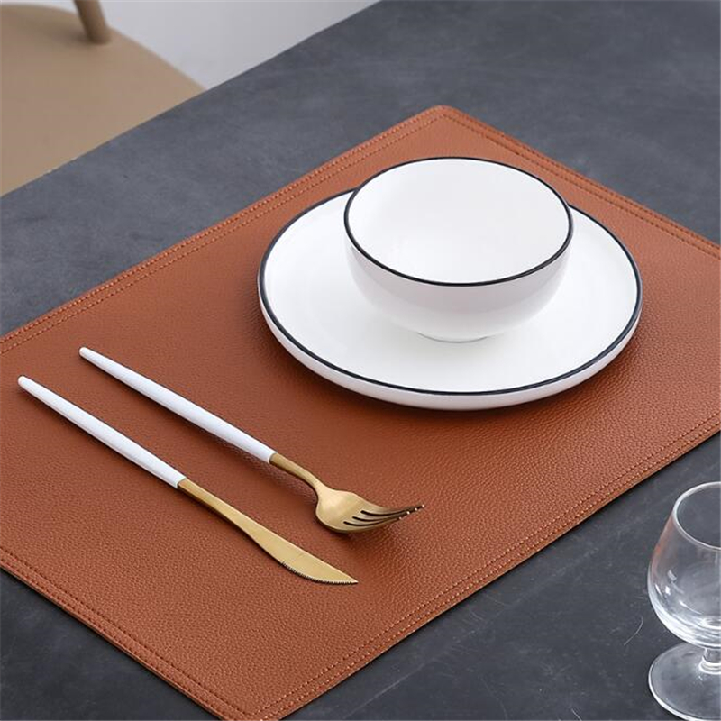 Waterproof leather placemat