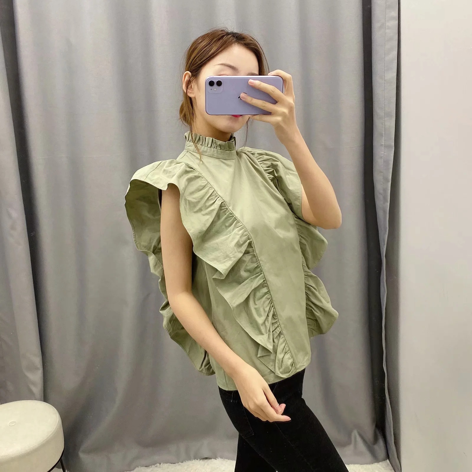 Layered Poplin Shirt