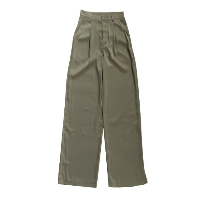 All match straight mopping pants Green - Shop at LoveMi