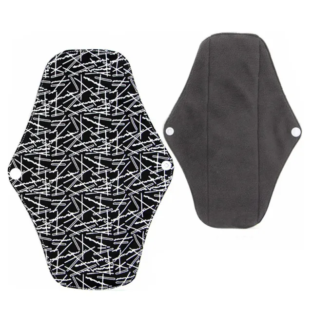 Bamboo cotton sanitary napkins Black 3Pieces - Shop at LoveMi