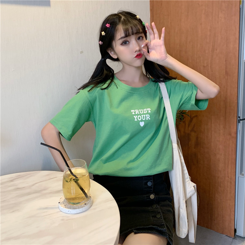 Short sleeve T-shirt girls' best friend spring dress