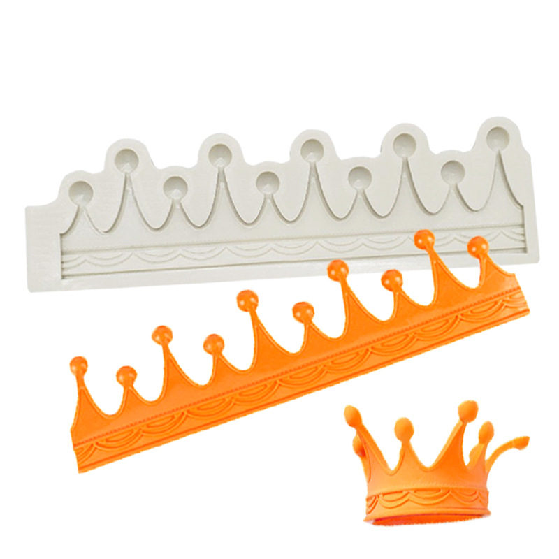 Three-dimensional crown shape silicone mold