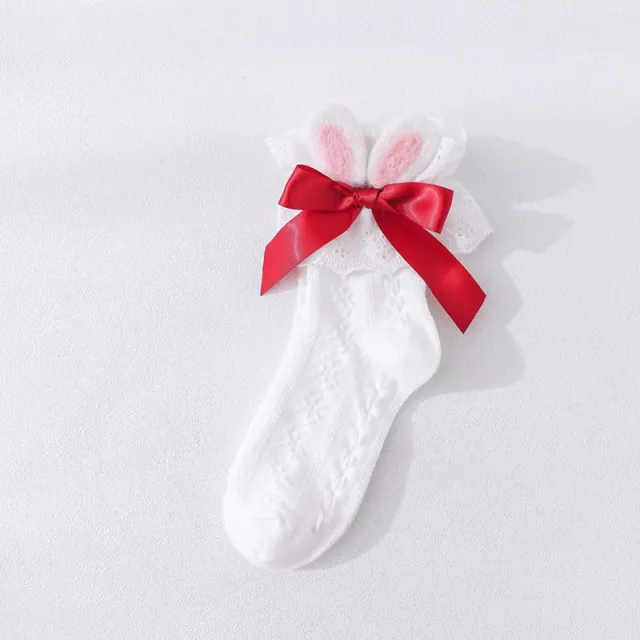 Felt Bunny Ears Girls Socks 5Style - Shop at LoveMi