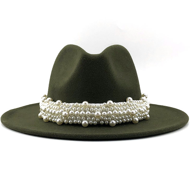 Women's pearl top hat Green - Shop at LoveMi
