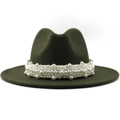 Women's pearl top hat - Green - View 1