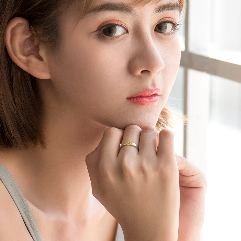 Simple personality ring in sterling silver