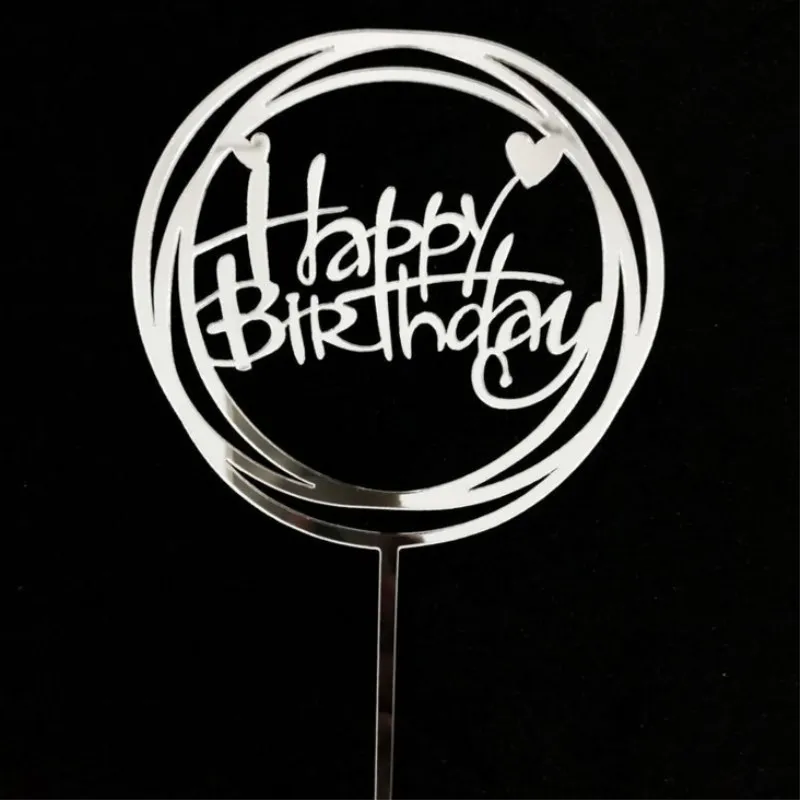 Double mirror round card - Silver