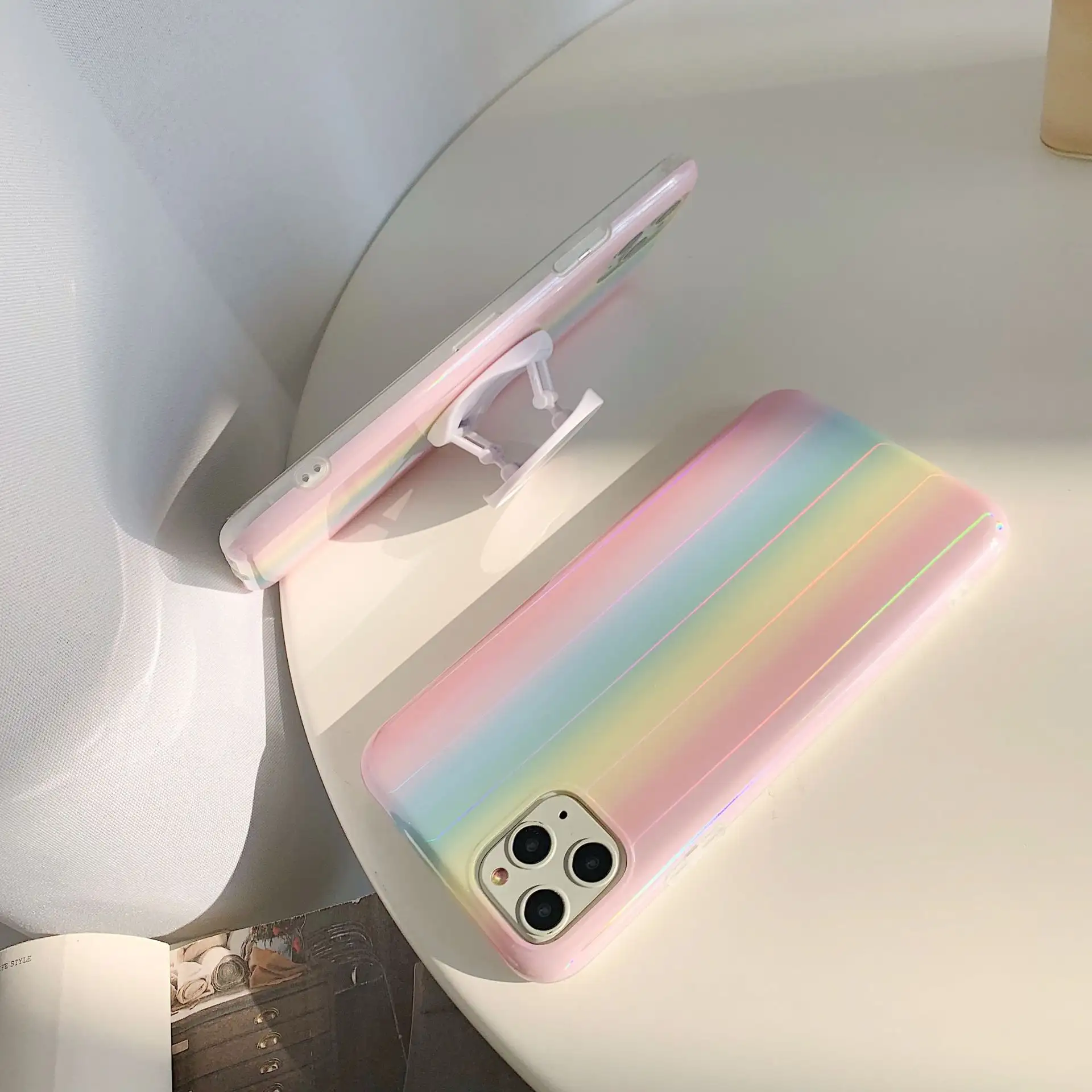 Rainbow Laser Phone Case Custom Logo