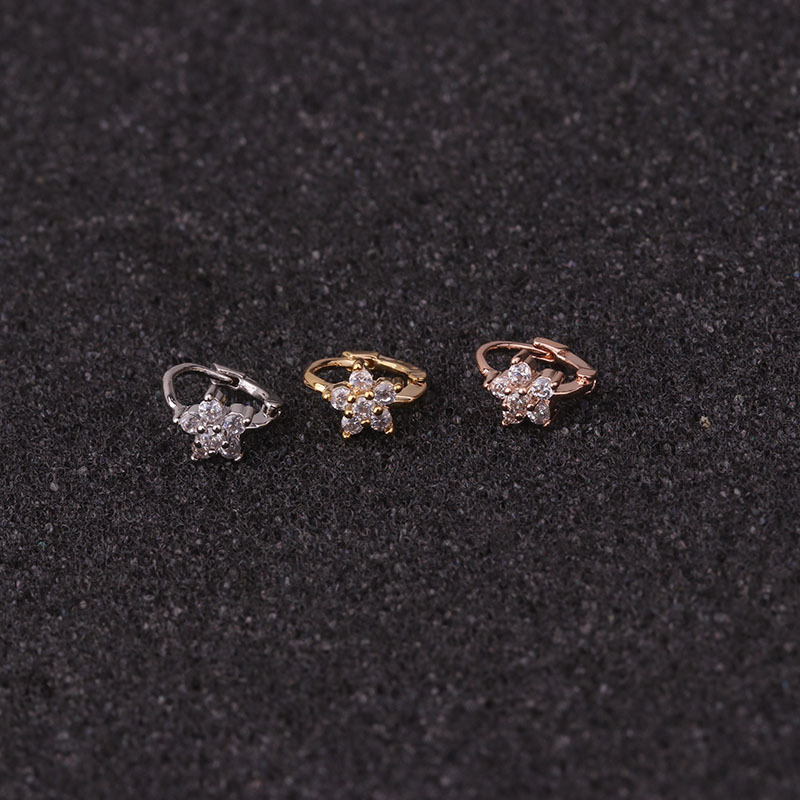 Cartilage ear buckles inlaid zircon ear buckles