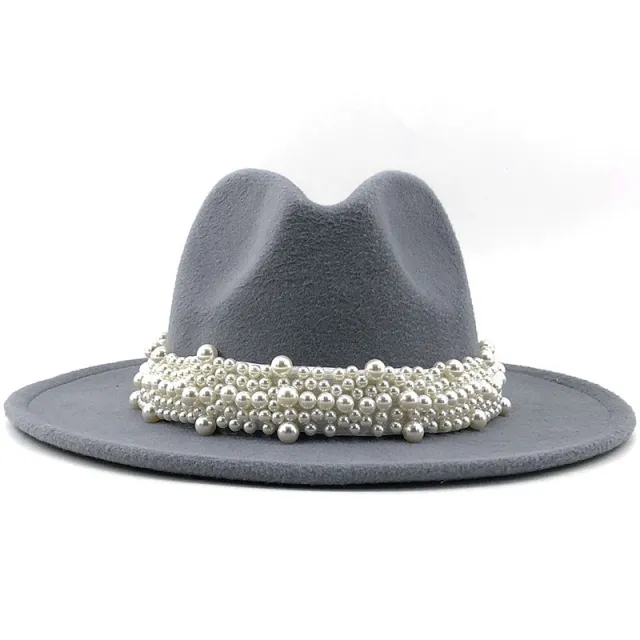 Women's pearl top hat Grey - Shop at LoveMi