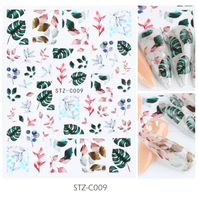 Japanese watercolor 3D nail stickers C09 - Shop at LoveMi