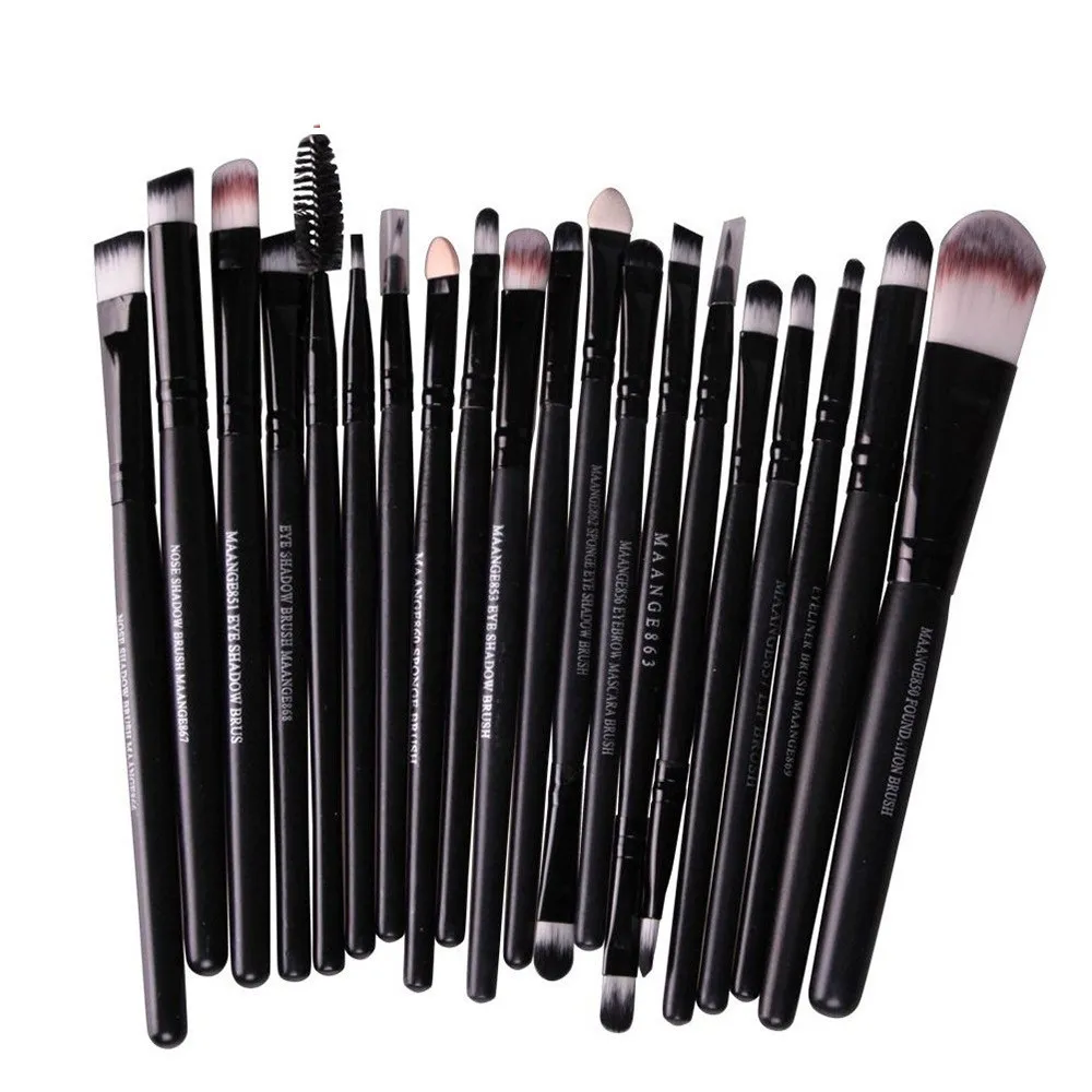 MAANGE 20 eye makeup brushes - Black