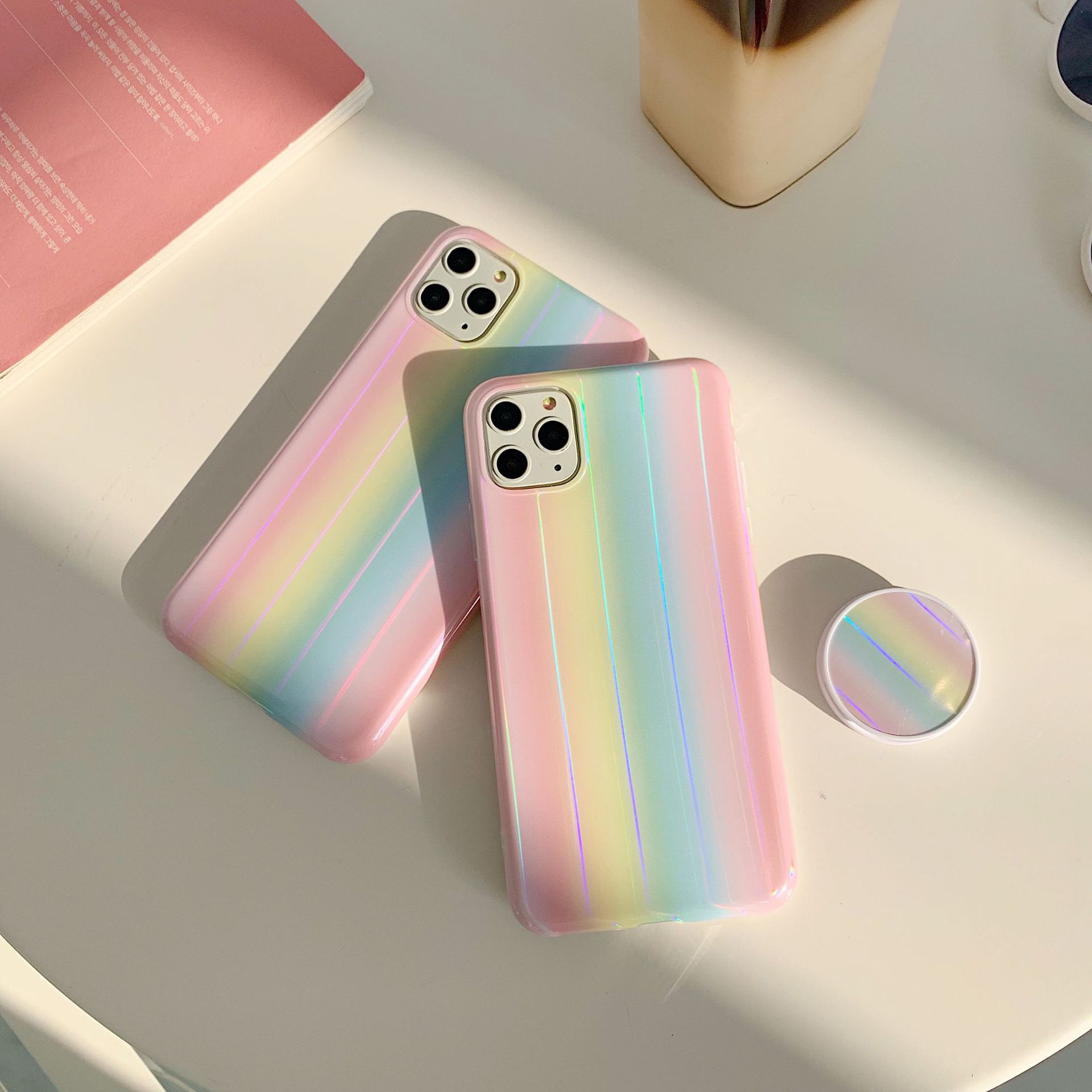 Rainbow Laser Phone Case Custom Logo