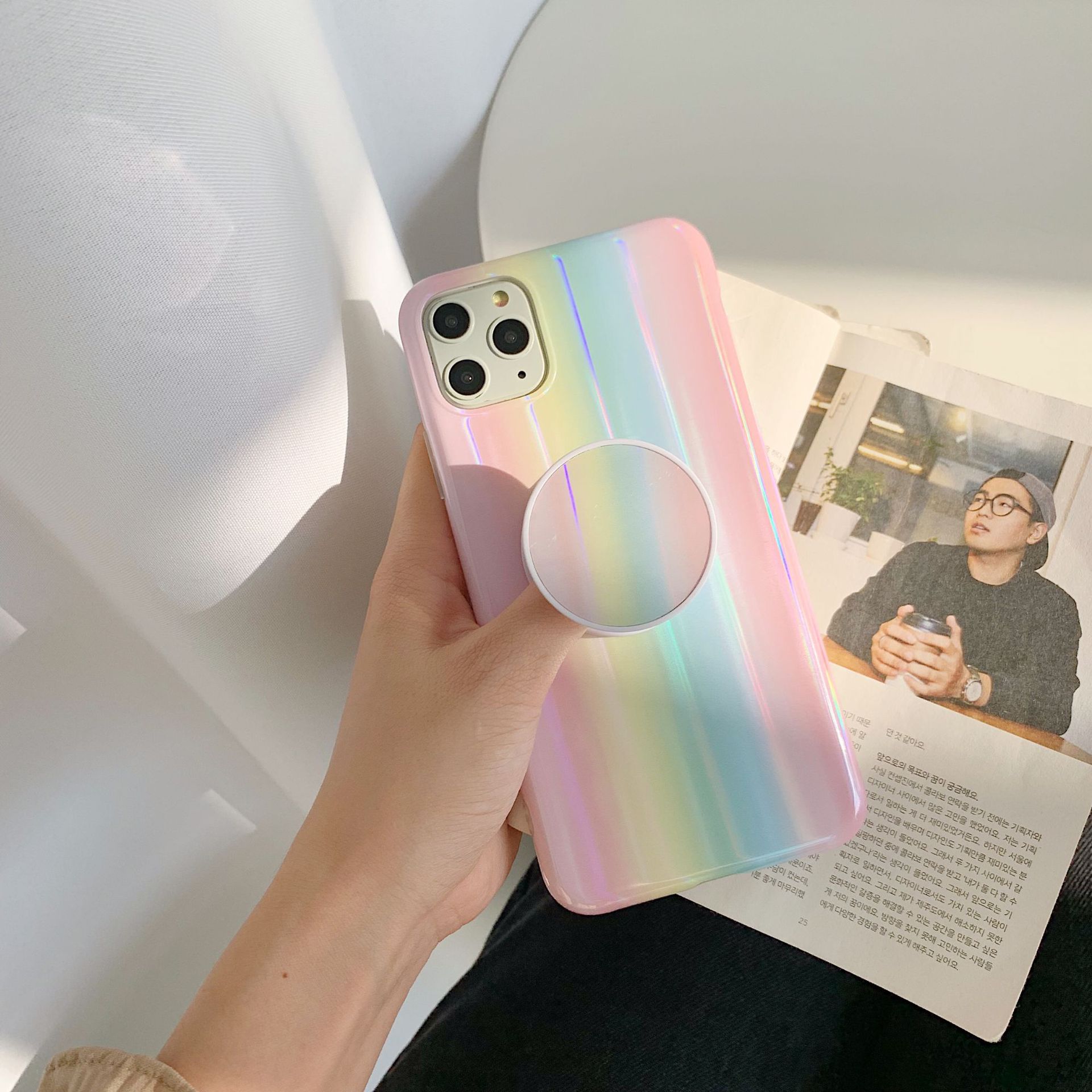 Rainbow Laser Phone Case Custom Logo - Image 2