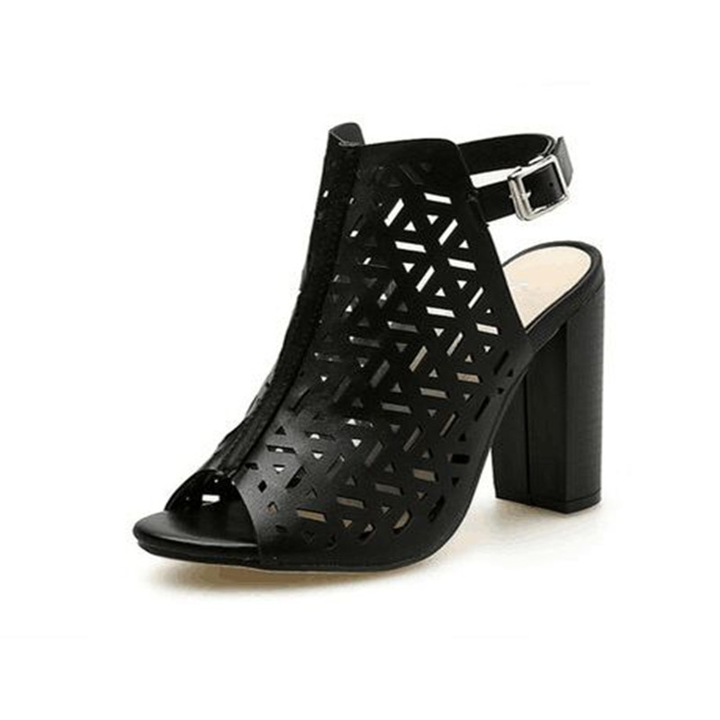 Women's large size snake print high heel sandals