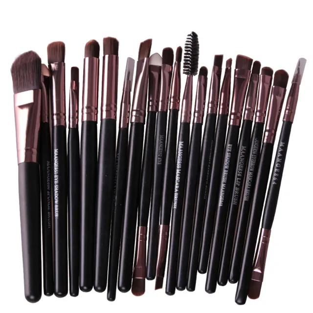 MAANGE 20 eye makeup brushes Coffee - Shop at LoveMi