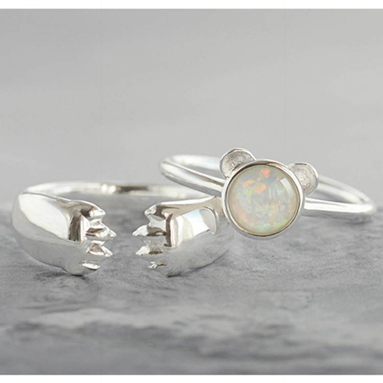 Bear Hug Couple Ring