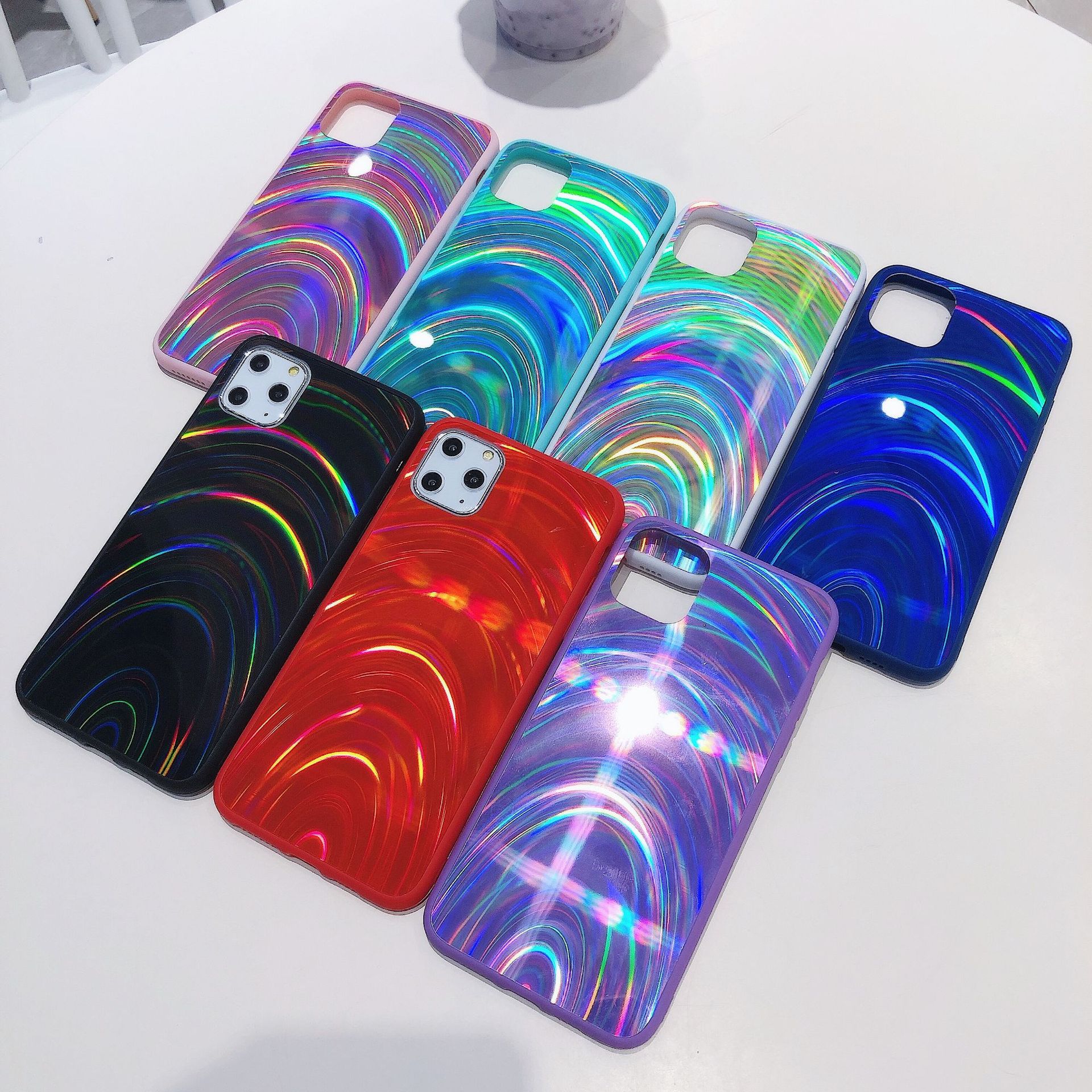 Rainbow pattern jelly shell