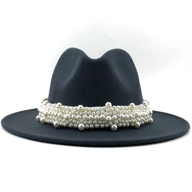 Women's pearl top hat Dark Grey - Shop at LoveMi