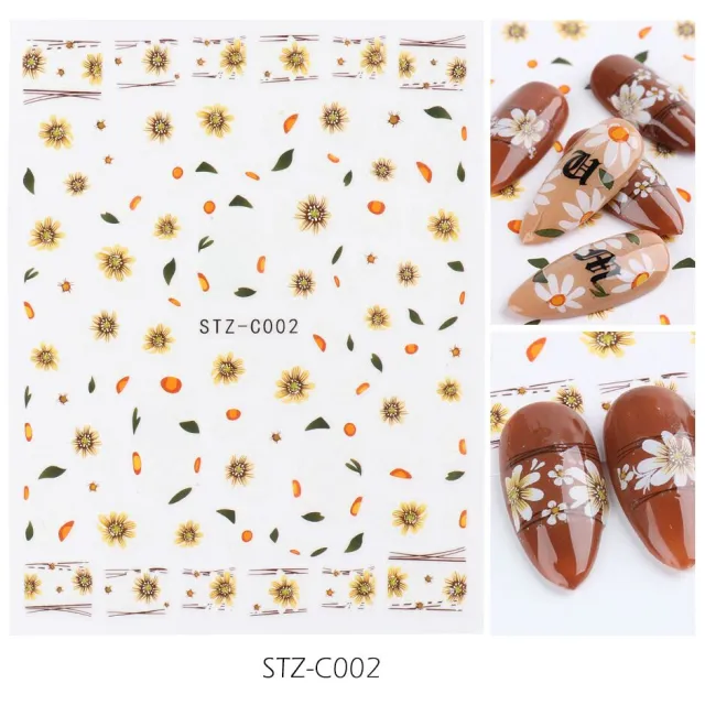 Japanese watercolor 3D nail stickers C02 - Shop at LoveMi