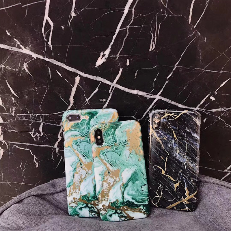 Golden Green Marble Phone Case Custom Logo - Image 4