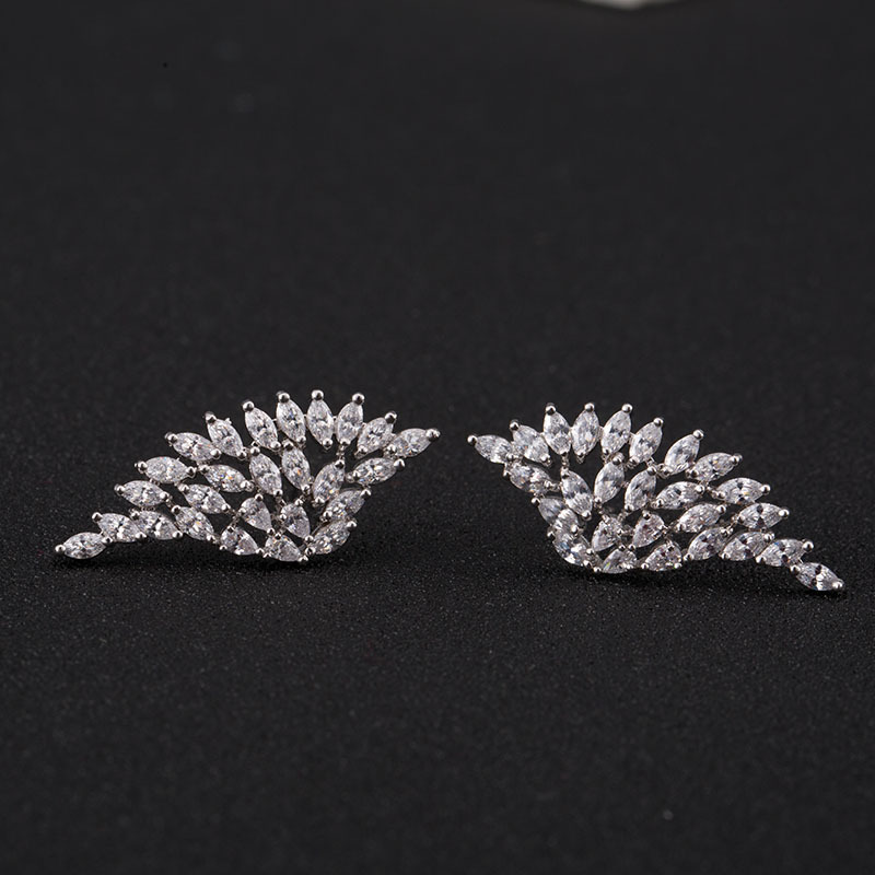 Horse Eye Angel Wing Stud Earrings