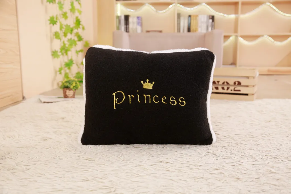 Home crown lumbar pillow cushion - Black Rectangle