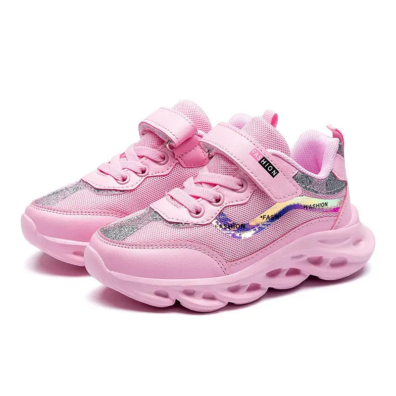 Three-layer mesh girls sneakers