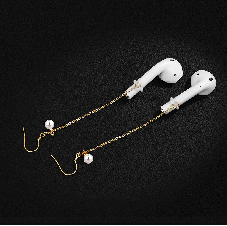 Wireless bluetooth headset ear chain