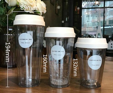 Portable double coffee cup