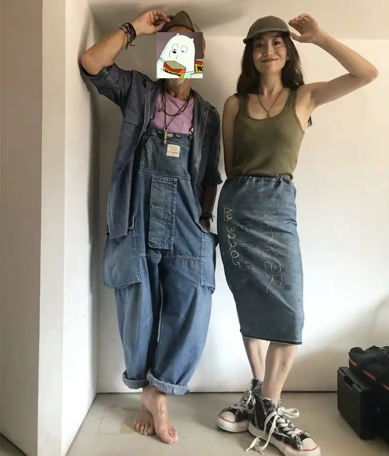 Men's strap jeans