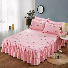 Bilateral bed skirt bedspread Simmons bed cover - Pink - View 1