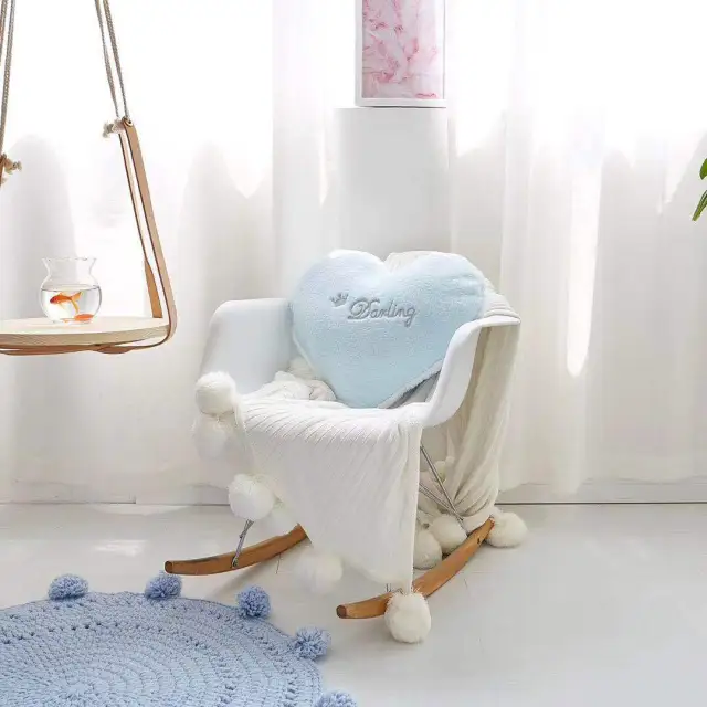 Home crown lumbar pillow cushion Blue Love - Shop at LoveMi