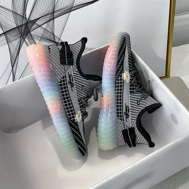 Rainbow jelly coconut shoes Black - Shop at LoveMi