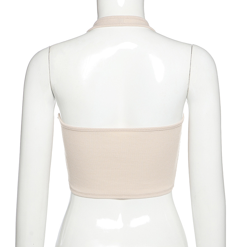 Irregular hollow halter vest women's clothing