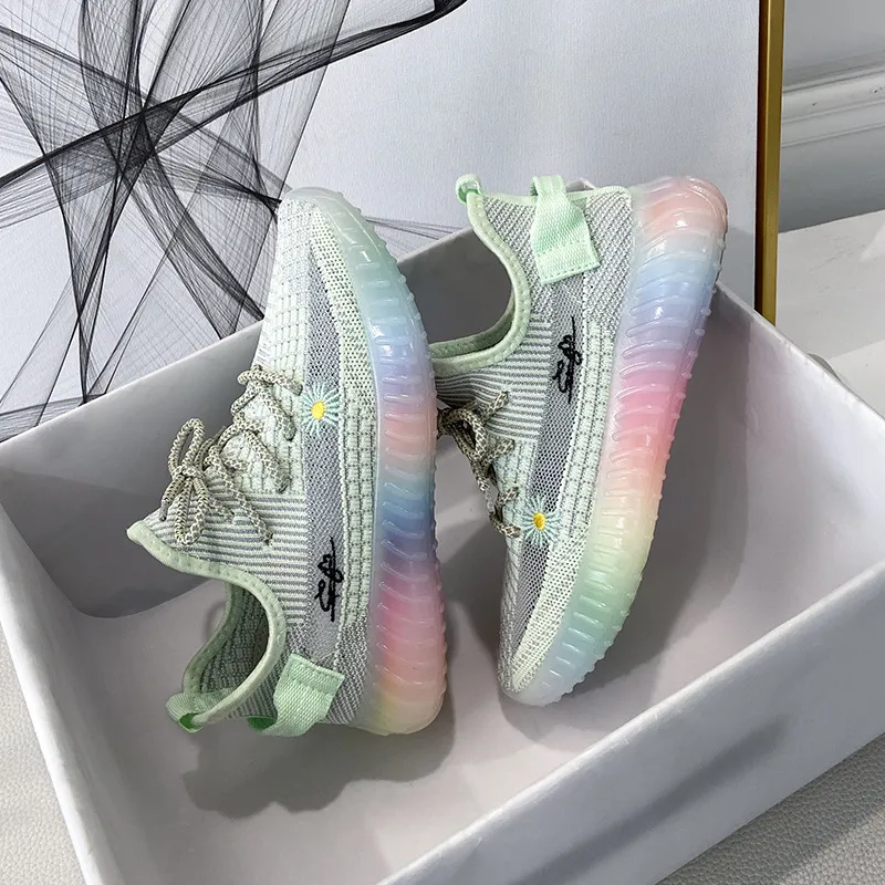 Rainbow jelly coconut shoes - Green