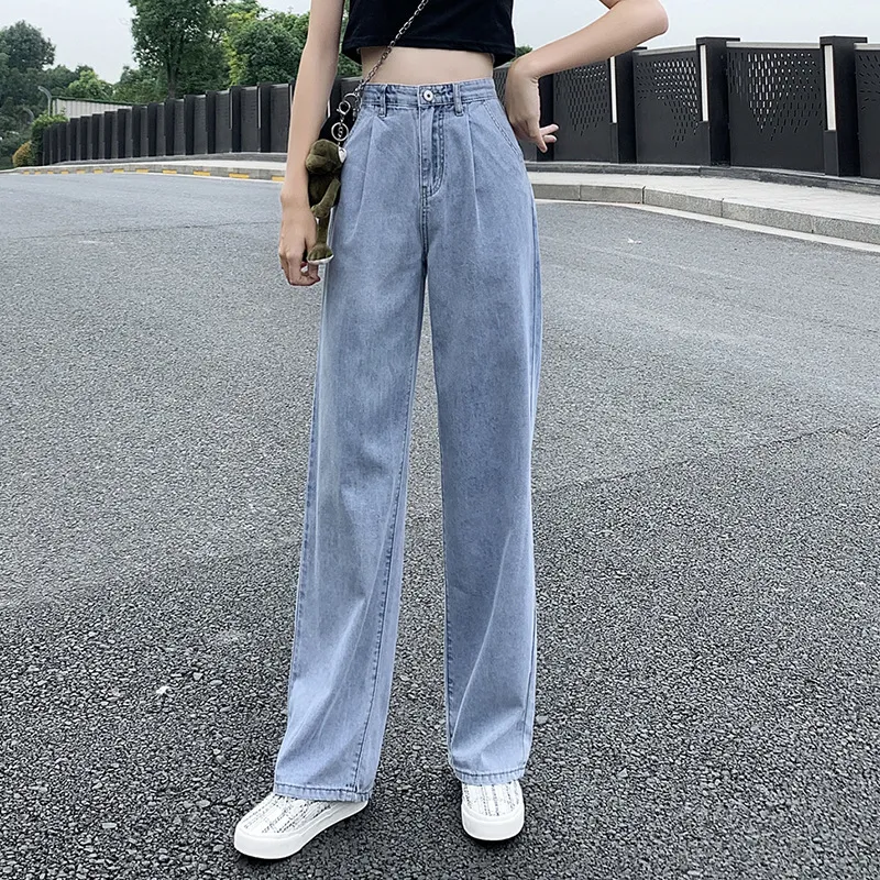 High waist drape jeans - Photo Color-L