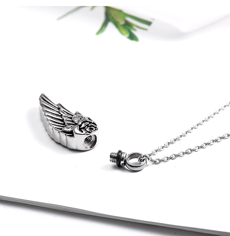 Angel wings perfume bottle pendant