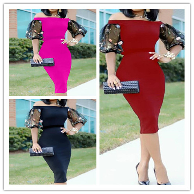 Mesh wrapped hip dress