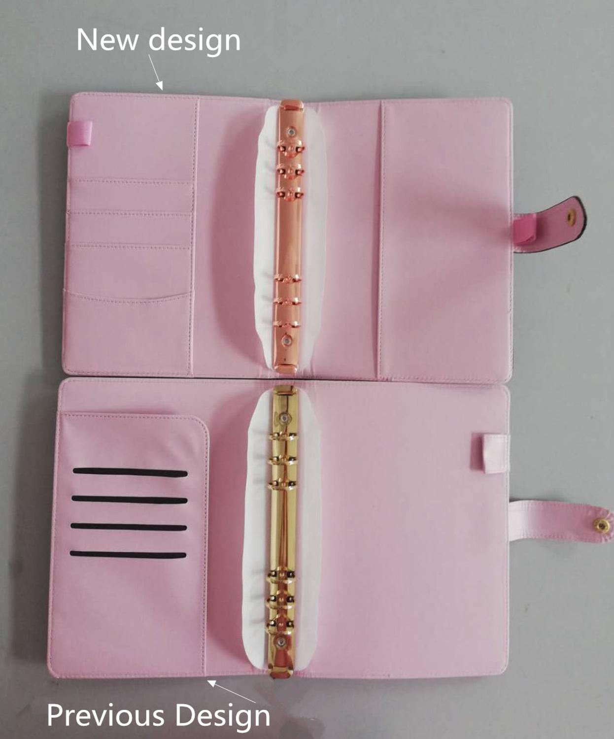 Leather checked notebook (white)