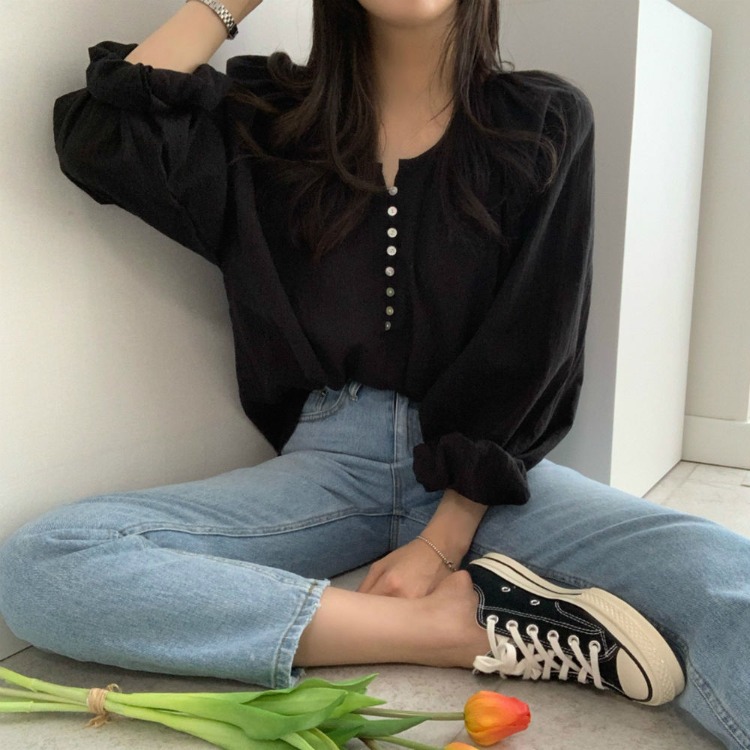 Simple temperament loose shirt