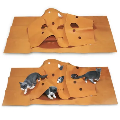 Pet cat litter pad toy - Brown