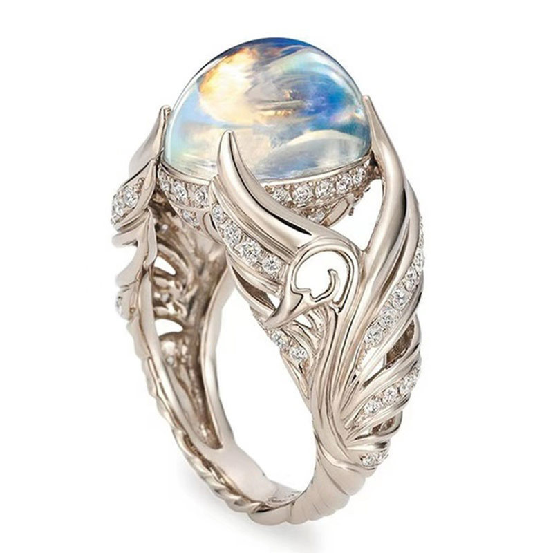 White swan colorful ring