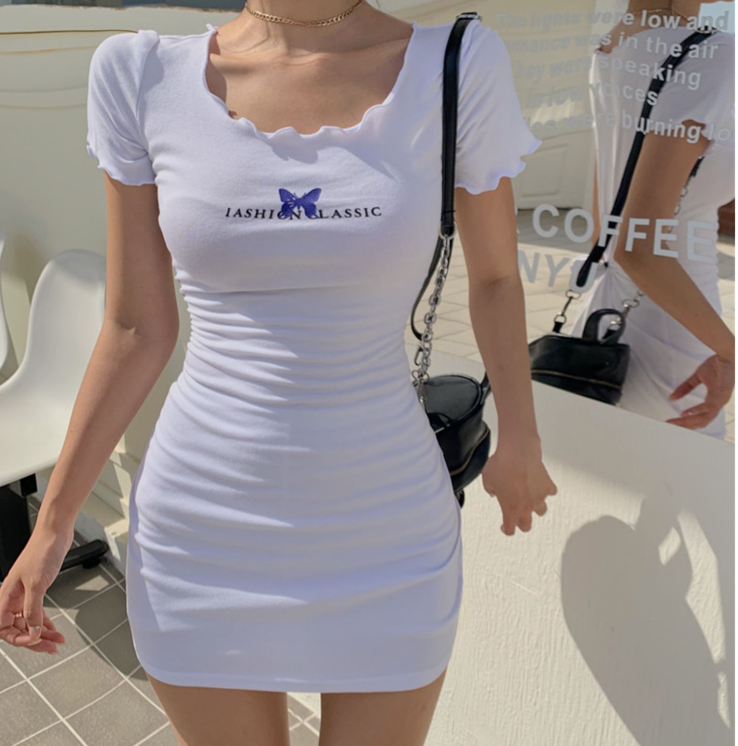 Butterfly waist tight skirt