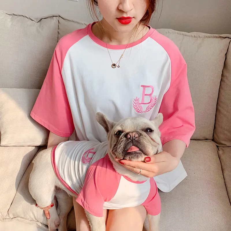 Dog Clothing Short Sleeve Parent-child