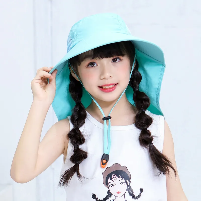 Children's sunscreen cap - Blue