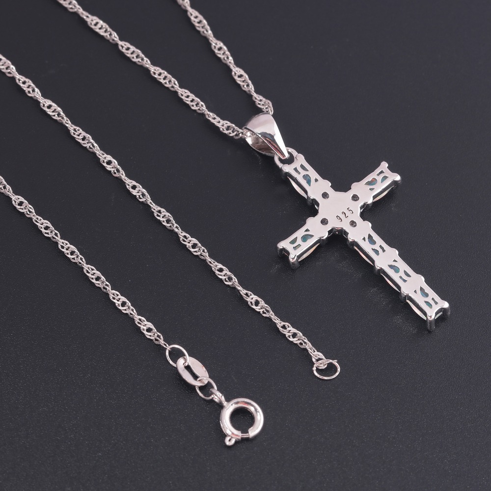 Ladies Cross Pendant Necklace